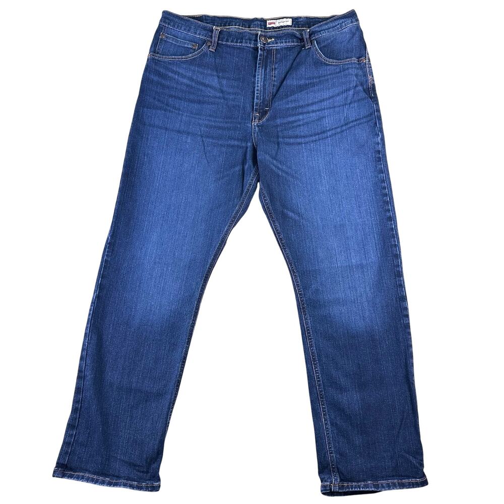 Wrangler Jeans Mens 38 X 30 Regular Fit Blue Medium Wash Straight Leg Workwear